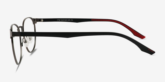 Ftw Matte Gunmetal MétalMontures de lunettes de vue d'EyeBuyDirect, Vue de Côté