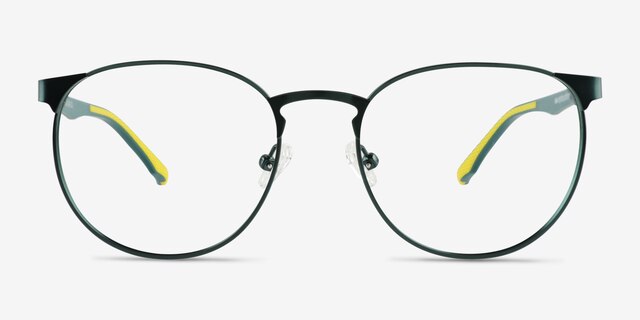 Ftw Matte Dark Green MetalEyeglass Frames from EyeBuyDirect, Front View