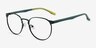 Ftw Matte Dark Green MetalEyeglass Frames from EyeBuyDirect, Angle View