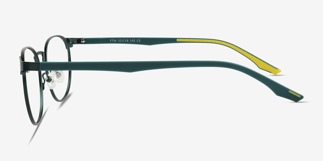 Ftw Matte Dark Green MetalEyeglass Frames from EyeBuyDirect, Side View