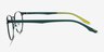 Ftw Matte Dark Green MetalEyeglass Frames from EyeBuyDirect, Side View