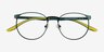 Ftw Matte Dark Green MetalEyeglass Frames from EyeBuyDirect, Closed View