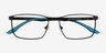 Pc Matte Black MétalMontures de lunettes de vue d'EyeBuyDirect, Vue Rapprochée