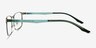 Pc Gray Green Blue MetalEyeglass Frames from EyeBuyDirect, Side View