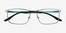 Pc Gray Green Blue MetalEyeglass Frames from EyeBuyDirect, Closed View