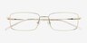 Atsu Gold Eco-friendlyEyeglass Frames from EyeBuyDirect, Closed View