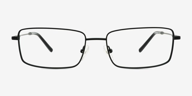 Atsu Black Eco-friendlyEyeglass Frames from EyeBuyDirect, Front View