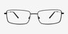 Atsu Black Eco-friendlyEyeglass Frames from EyeBuyDirect, Front View
