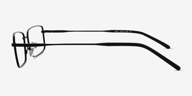 Atsu Black Eco-friendlyEyeglass Frames from EyeBuyDirect, Side View