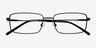 Atsu Black Eco-friendlyEyeglass Frames from EyeBuyDirect, Closed View