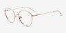 Coles Rose Gold Eco-friendlyEyeglass Frames from EyeBuyDirect, Angle View