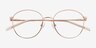 Coles Rose Gold Eco-friendlyEyeglass Frames from EyeBuyDirect, Closed View