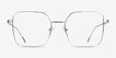 Durnan Silver MetalEyeglass Frames from EyeBuyDirect, Front View