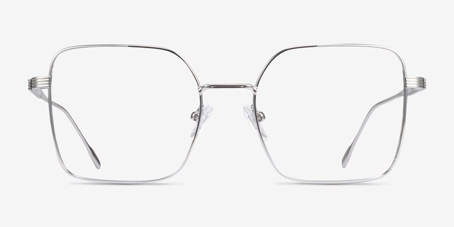 Durnan Argenté MétalMontures de lunettes de vue d'EyeBuyDirect, Vue de Face
