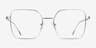Durnan Argenté MétalMontures de lunettes de vue d'EyeBuyDirect, Vue de Face