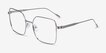 Durnan Silver MetalEyeglass Frames from EyeBuyDirect, Angle View