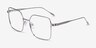 Durnan Argenté MétalMontures de lunettes de vue d'EyeBuyDirect, Vue d'Angle