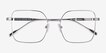 Durnan Silver MetalEyeglass Frames from EyeBuyDirect, Closed View