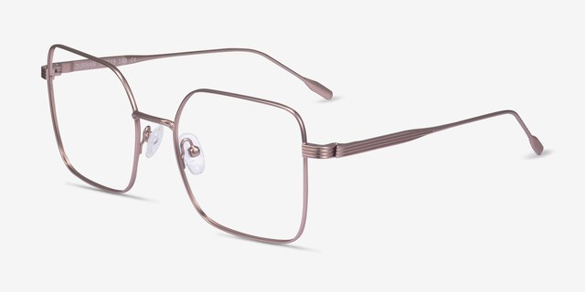 Durnan Rose Gold MetalEyeglass Frames from EyeBuyDirect, Angle View