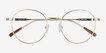 Walton Gold MetalEyeglass Frames from EyeBuyDirect, Closed View