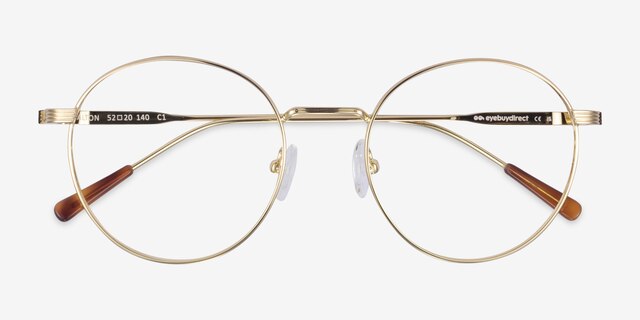 Walton Gold MetalEyeglass Frames from EyeBuyDirect, Closed View