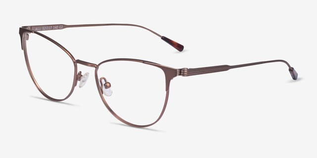 Alli Bronze MétalMontures de lunettes de vue d'EyeBuyDirect, Vue d'Angle