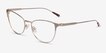 Alli Gold MetalEyeglass Frames from EyeBuyDirect, Angle View