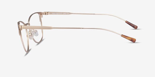 Alli Doré MétalMontures de lunettes de vue d'EyeBuyDirect, Vue de Côté