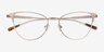 Alli Doré MétalMontures de lunettes de vue d'EyeBuyDirect, Vue Rapprochée
