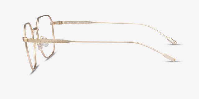 Tilden Gold MetalEyeglass Frames from EyeBuyDirect, Side View