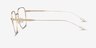 Tilden Gold MetalEyeglass Frames from EyeBuyDirect, Side View
