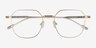 Tilden Gold MetalEyeglass Frames from EyeBuyDirect, Closed View