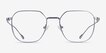 Tilden Blue MetalEyeglass Frames from EyeBuyDirect, Front View