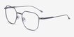 Tilden Blue MetalEyeglass Frames from EyeBuyDirect, Angle View