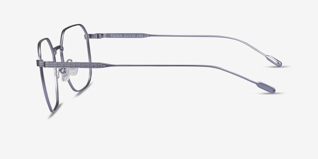 Tilden Blue MetalEyeglass Frames from EyeBuyDirect, Side View