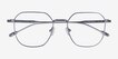 Tilden Blue MetalEyeglass Frames from EyeBuyDirect, Closed View