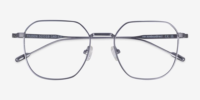 Tilden Blue MetalEyeglass Frames from EyeBuyDirect, Closed View