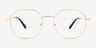 Octave Golden MetalEyeglass Frames from EyeBuyDirect, Front View