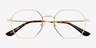 Octave Golden MetalEyeglass Frames from EyeBuyDirect, Closed View
