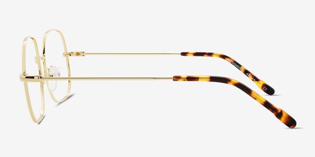 Movement Doré MétalMontures de lunettes de vue d'EyeBuyDirect, Vue de Côté