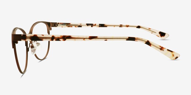 Astori Brun MétalMontures de lunettes de vue d'EyeBuyDirect, Vue de Côté