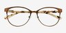 Astori Brun MétalMontures de lunettes de vue d'EyeBuyDirect, Vue Rapprochée