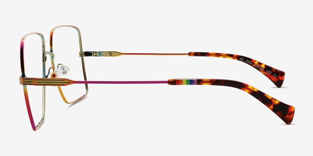 Be You Multicolore MétalMontures de lunettes de vue d'EyeBuyDirect, Vue de Côté