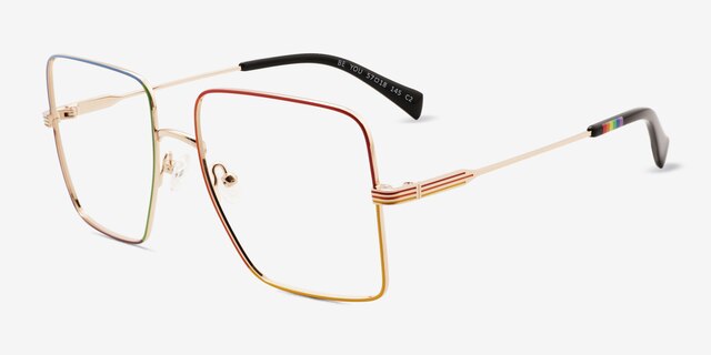 Be You Rainbow MetalEyeglass Frames from EyeBuyDirect, Angle View