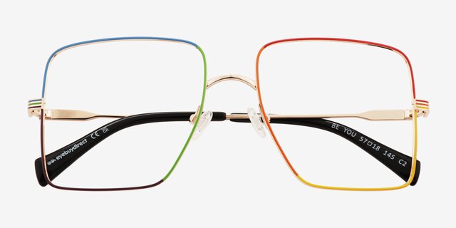 Be You Rainbow MetalEyeglass Frames from EyeBuyDirect, Closed View