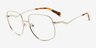 Dempsey Gold MetalEyeglass Frames from EyeBuyDirect, Angle View