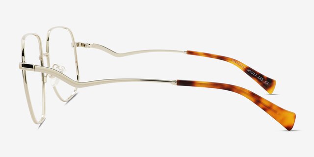 Dempsey Gold MetalEyeglass Frames from EyeBuyDirect, Side View