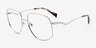 Dempsey Silver MetalEyeglass Frames from EyeBuyDirect, Angle View