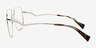 Dempsey Silver MetalEyeglass Frames from EyeBuyDirect, Side View