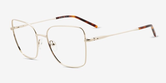 Wynn Gold Eco-friendlyEyeglass Frames from EyeBuyDirect, Angle View